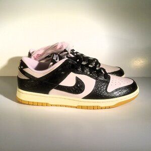Size 10.5 - Nike Dunk Low Black Platinum Violet Croc Retail $130